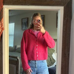 Things between stripe cardigan sweater